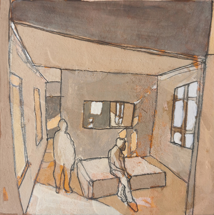 Lieu IX - 13x13 - tempera